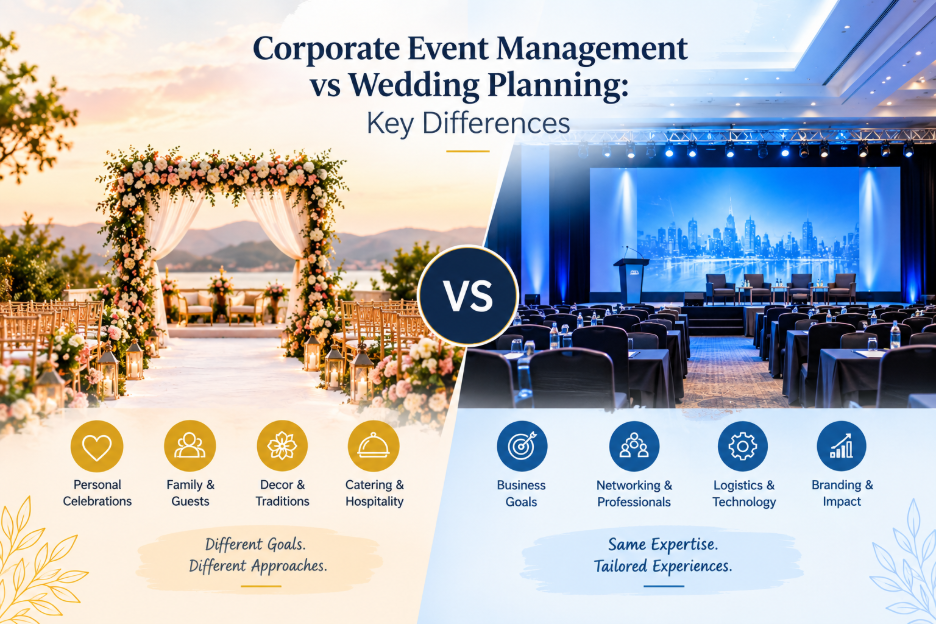 Wedding vs Corporate Event Management: What's the Difference?